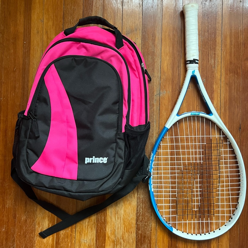 🎾 Prince tennis backpack and racket - pink and super cute!!! 🎾